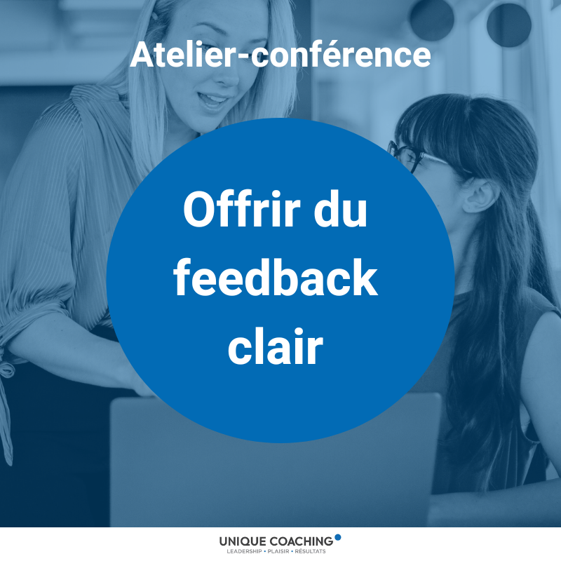 offrir du feedback clair atelier conférence